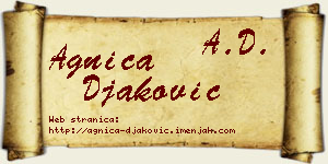 Agnica Đaković vizit kartica